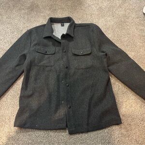SHEIN Dark Gray Shirt Jacket for Men